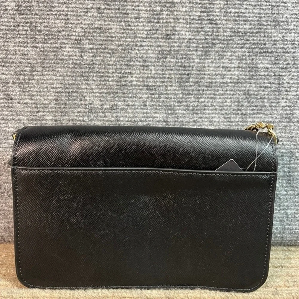NWT Kate Spade Madison Mini Flap Crossbody Bag Black Saffiano Leather KC586 New